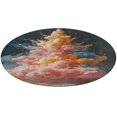 thumbnail image 4 of Nuclear Mushroom Cloud Round Rugs -Washable Non-Slip Small Round Area Rug Throw Soft Circle Rugs for Bedroom, Modern Print Indoor Carpet for Entryway Sofa Living Room, 4 of 6