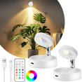 thumbnail image 1 of Spotlight Guankai LED recargable de 90 lúmenes, RGB, inalámbrico, x2, 1 of 8