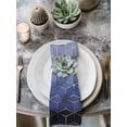 thumbnail image 2 of Blue Geometric Cloth Napkins Set of 4 Reusable Dinner Napkins, Ombre Modern Abstract Art Cocktail Napkin Washable Table Napkins for Wedding/Holiday Party/Baby Shower 20"x20", 2 of 7