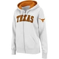 thumbnail image 2 of Women's Colosseum  White Texas Longhorns Arched Name Full-Zip Hoodie, 2 of 3