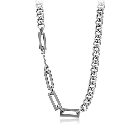 DESIGNICE Necklace For Men Silver Cuban Chain Pendant Necklace Cuban Link Chain For Men Jewelry