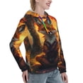 thumbnail image 6 of Xecao Sunset Maple Tree Fox Pattern Hoodies for Women Sweatshirts Long Sleeve Sweatshirts Pullover Outfits with Pocket-Large, 6 of 7