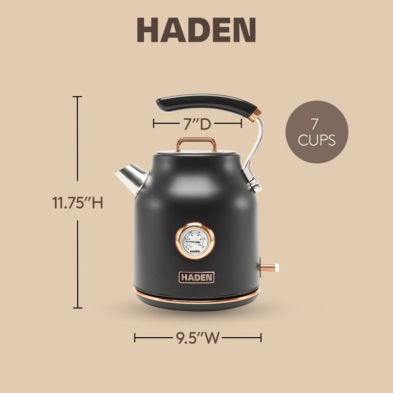 Haden Dorset Cordless Electric Kettle, 1.7L BPA-Free Stainless