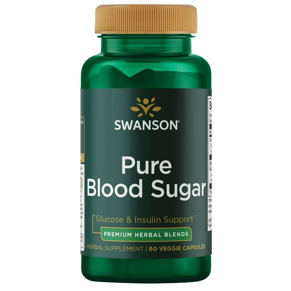Swanson Pure Blood Sugar 60 Veggie Capsules