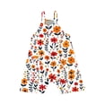 thumbnail image 3 of FAHXNVB Girls Summer Romper Hearts Print Sleeveless V Neck Jumpsuit Short Outfits with Pocket One Piece Casual Fashion Clothes 5-14 Years, 3 of 4