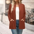 thumbnail image 4 of Fall Cardigans for Women 2025 Lightweight Long Sleeve Open Front Casual Plain Cardigan with Pockets Outerwear, 4 of 5