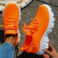 thumbnail image 6 of Walking Shoes Women,Women's Fashion Sneakers,Athletic Shoes Women,Womens Shoes Running Sneakers Tennis Non Slip Walking Gym Workout Athletic Comfortable Fashion saport Casual Shoe,Saffron,6.5, 6 of 7