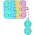 thumbnail image 1 of Fidget Toy Headphone Case Compatible with AirPods, Push Pop Bubble Silicone Protecive Earphone Case with 1 Dimple Toy, Soft Protecive Shell Shockproof Earphone Cover (Multicolor 02, For Airpods Pro 3), 1 of 6