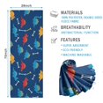 thumbnail image 2 of DarkBlue Cartoon Dinosaurs Bones Pattern Hot Yoga Mat Towel Non Slip for Hot Yoga - Quick-Drying Yoga Mat Cover with 4 Corner Pockets with Travel Bag - Hot Yoga Towel Non Slip 70"x26", 2 of 6