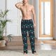 thumbnail image 2 of Fotbe Animal Footprints Pantalones de Pijama para Hombre, Pantalones de Dormir, Pantalones de Casa con Cintura Ajustable y Bolsillos-Small, 2 of 6