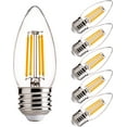 thumbnail image 6 of Dimmable LED Candelabra Light Bulbs 60W Equivalent E26 Regular Base - FLSNT 4.5W B11 LED Chandelier Candle Light Bulbs,2700K Soft White, 450LM,CRI80- 6 Pack, 6 of 6