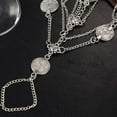 thumbnail image 5 of Bohemian Layered Coin Anklet with Toe Ring Beach Barefoot Sandals Jewelry Summer Ankle Bracelet for Women, 5 of 5