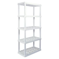 Oskar 5-Tier Interlocking Storage Shelf, Holds 750 lbs (340 kg), White