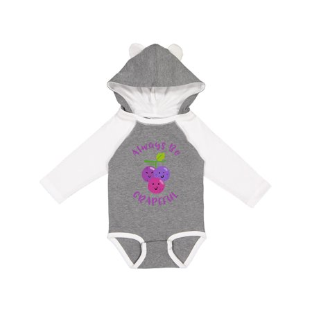 

Inktastic Always Be Grapeful Gift Baby Girl Long Sleeve Bodysuit