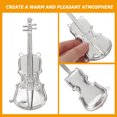 thumbnail image 1 of OULII 12Pcs Silver Plastic Violin Musical Instrument Models Christmas Decoration Tree Ornament 5.9X1.97X0.39In, 1 of 4