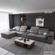thumbnail image 3 of Linlamlim Leather Sectional Sofa Set with Cup Holder, USB, Adjustable Headrests & Bluetooth Speaker Living Room Couch with Stool My Lux Decor Round, 3 of 10