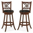 thumbnail image 1 of Costway 29" Swivel Bar Stools Set of 2 Upholstered Counter Stools with Cushion & Footrests, 1 of 8