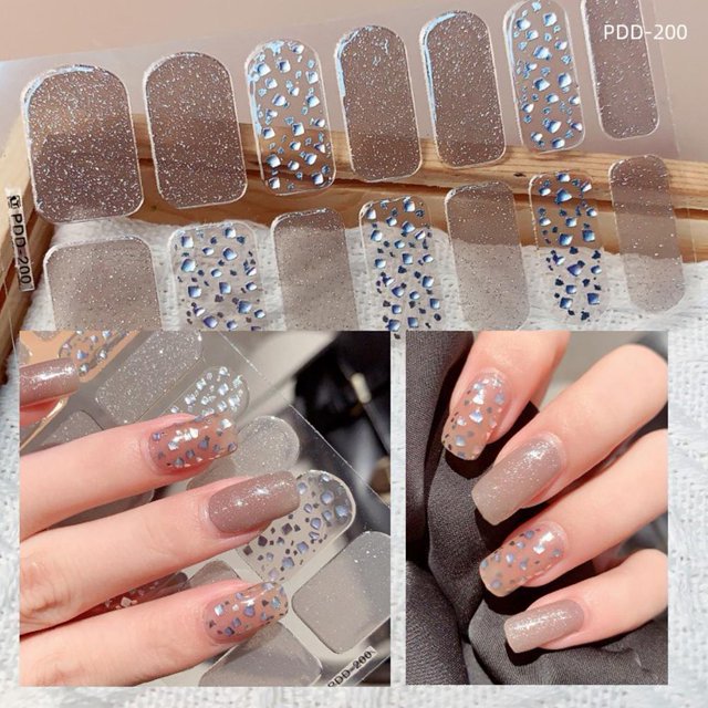 Nail Art Stickers, Full Cover Sticker, 3D Colourful Nail Stickers D Heat H7V3