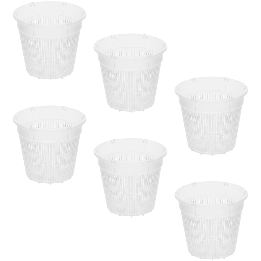 Orchid pots 6Pcs Plastic Orchid Pots Small Plant Pot with Drainage Hole
