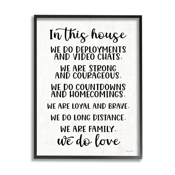 Stupell Industries In This House We Do Love Long Distance Family Sign,16 x 20, Design by Sn Ball