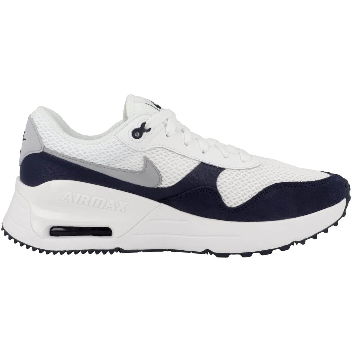Nike Men's Air Max SYSTM Running Shoes, White/Wolf Grey-Obsidian, 10.5 M US