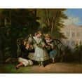 thumbnail image 2 of Louis Lang 24x20 Gold Ornate Framed and Double Matted Museum Art Print Titled - Afternoon in the Garden, 2 of 4