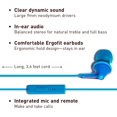 thumbnail image 2 of Auriculares con cable Panasonic ErgoFit RP-TCM125-A con micrófono azul, 2 of 7