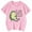 Pink, variant on Hienoo Toddler Girls Graphic T-Shirt Cute Animal Tee Short Sleeve Summer Casual T Shirt