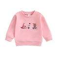 thumbnail image 6 of Nwiuh Toddler Baby Halloween Outfit Boy Girl Pumpkin Sweatshirt Crewneck Pullover Sweater Long Sleeve Shirt Fall Clothes (Pink, 12-18 Months), 6 of 6