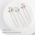 thumbnail image 3 of Pearl Bride Wedding Hair Pins Bridal Crystal Hair Piece Rhinestone Headpieces Hair Accessories for Women and Girls (Rose Gold), 3 of 5