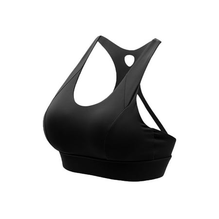 

Women Sports Bra Push Up Female Gym Workout Tops Adjustable M Yellow