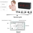 thumbnail image 5 of Rawiri Wooden Digital Alarm Clock, Bamboo Wood Red Light, 5 of 5