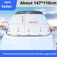 thumbnail image 3 of Universal Car Thicken Windshield Snow Cover For Frost Ice Rain & Sun Protector For Most Cars, 3 of 8