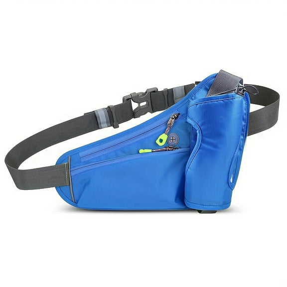 Beautiful Giant Running Belt Bag Belt with Bottle Holder Fits 10-inch Mobile Phones Waterproof Fanny Pack, Blue