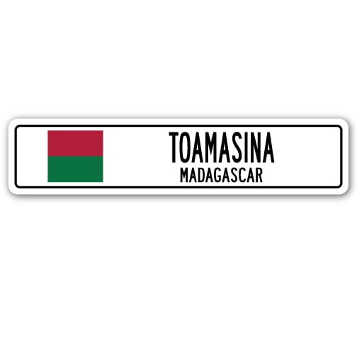 TOAMASINA MADAGASCAR Street Sign Malagasy flag city country road wall gift