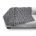 thumbnail image 3 of Art Deco Soft Flannel Fleece Throw Blanket, Crooked Lines Art Deco Template of Continuous Pattern on Wire Netting, Cozy Plush for Indoor and Outdoor Use, 60" x 80", Black and Pale Grey, by Ambesonne, 3 of 6