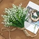 thumbnail image 4 of Ramo de lirios artificiales de los valles, 5 tenedores, arreglo de césped primaveral de plástico, pequeño jarrón de interior, decoración floral para bodas, fiestas, escritorios, alféizares de, 4 of 9