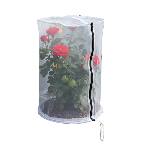 bestolf Plant Protection Cover for Garden And Patio Pots Bird-proof Plant Protector Tear-Resistant Mesh Plant Guard with Zipper & Drawstring for Indoor Gardening (XL )