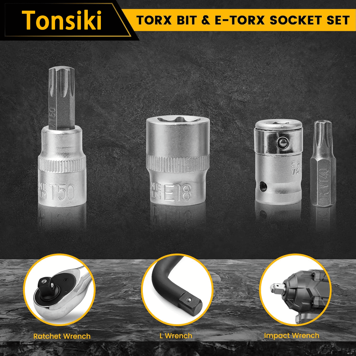 Tonsiki 34pcs 3/8