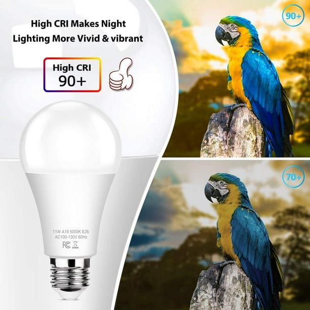 6 Pack Dusk to Dawn LED Light Bulbs A19 11W 100Watt Equivalent