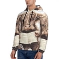 thumbnail image 3 of Lsque Relaxed Cute Cow Reading Pattern Casual Men's Hoodie,Hooded Sweatshirt with Kangaroo Pocket,Pullover Hoodie-3X-Large, 3 of 7
