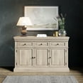 thumbnail image 4 of Maven Lane Theo Traditional Wooden Sideboard in Antiqued White Finish, 4 of 7