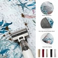 thumbnail image 5 of Area Rugs 3'x5', Vintage Coastal Coral Carpet Runner Indoor Outdoor Rugs Home Decor Aesthetic, Nautical Blue Conch Starfish Ocean Non Slip Mats Washable Accent Rug for Living Room Bedroom, 5 of 8