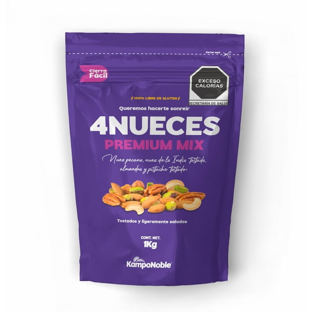 Trail Mix Kamponoble Nueces Surtidas 1Kg Almendras Nuez Pecana Nuez de la India Pistaches sin cáscara
