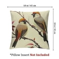 thumbnail image 4 of Fenyluxe Pillow Cover Watercolor Original Nature Painting Passer Sparrows On Branch Animals Conversation Wildlife Season Soft Decorative Square Throw Pillow Cover 2pcs for Couch car Decoration White, 4 of 7