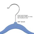 thumbnail image 3 of Velvet Baby Hangers Kids Hangers for Closet Infant Childrens Hangers Kids Clothes Hanger - Blue, 3 of 6