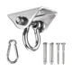 thumbnail image 1 of Gancho de techo giratorio de 360° de acero inoxidable con mosquetón giratorio para silla colgante, bolsa de arena para silla de hamaca de yoga de madera, gancho de pared, gimnasio, 1 of 5