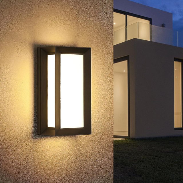 Outdoor Wall Light, 18W Modern Outdoor Wall Light, IP65 Waterproof Exterior Wall Lamp 3000K Warm White for Terrace, Garden, Patio, Pathway