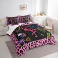 thumbnail image 3 of Homewish Cartoon Unicorn Flamingo 7-Piece Twin Bedding Sets,Chic Leopard Print Bedding Comforter Set,Tropical Botanical Cacrus Sheet Sets For Girls Kids,Microfiber Bedroom Decor, 3 of 8