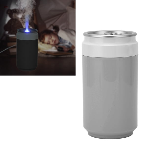 Car Diffusers, Multifunctional Safe To Use Car Humidifier Flame Compact Ultra Quiet with LED Lights for Car Office Travel Home Vehicle Grey